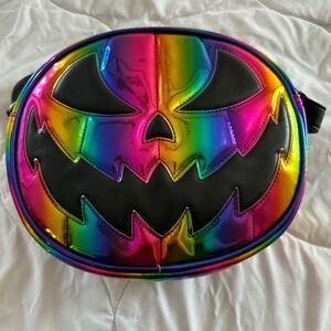 Rainbow Love Pain and Stitches purse